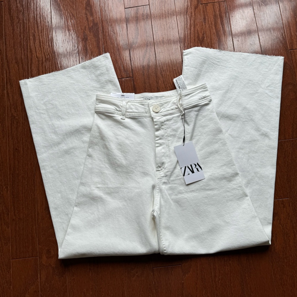 NWT Zara Mariner Pant in White Size 4
